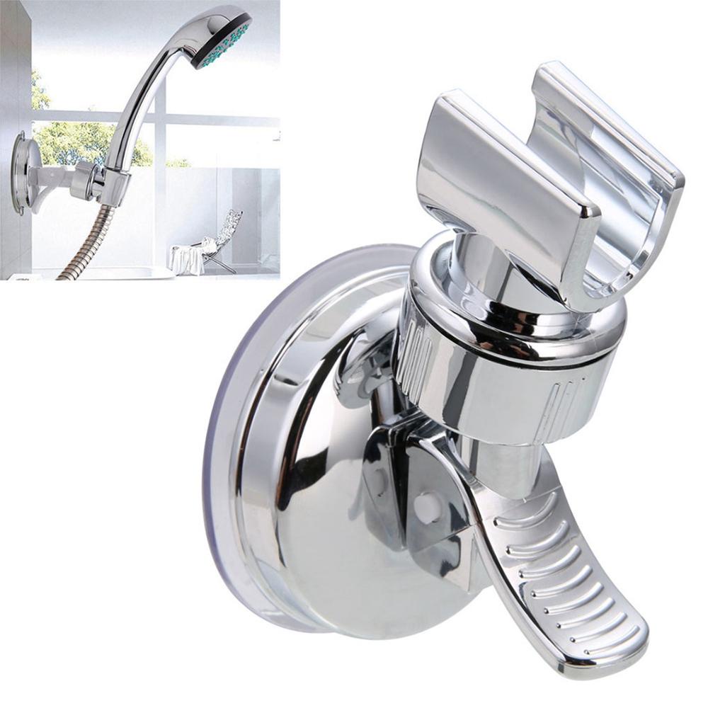 Giá Đỡ Đầu Vòi Hoa Sen Gắn Tường Bằng Chrome Có Giác Hút Xoay Được