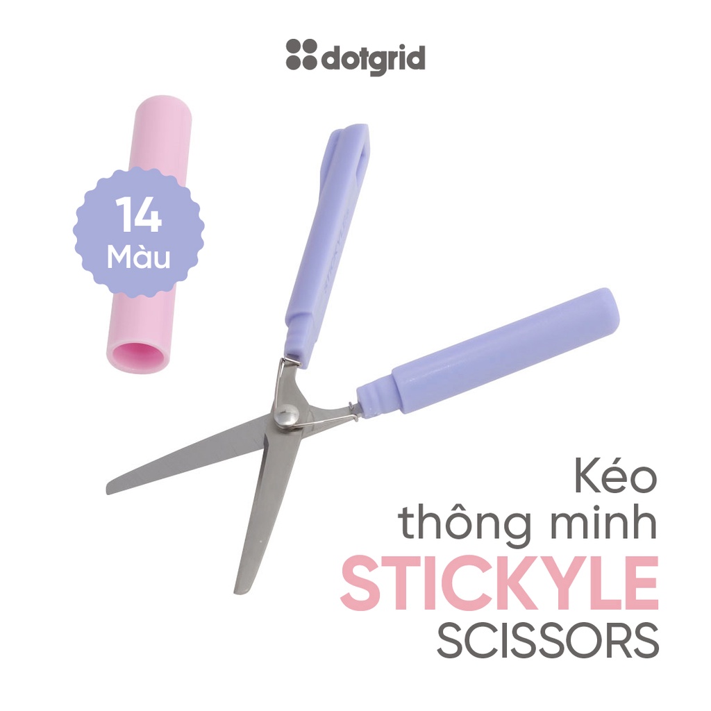 Kéo bỏ túi thông minh Sun Star Stickyle Scissors - 14 màu sắc đa dạng