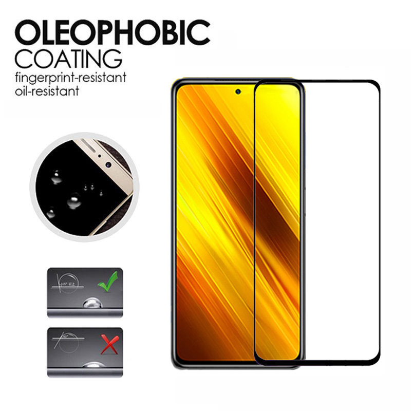 Xiaomi POCO X3 NFC Tempered Glass Screen Protector for Xiaomi Black Shark 2 3 POCO F2 Pro Pocophone F1 Redmi 9 9A 9C Note 8 9 Pro 9S Full Coverage Glass Film