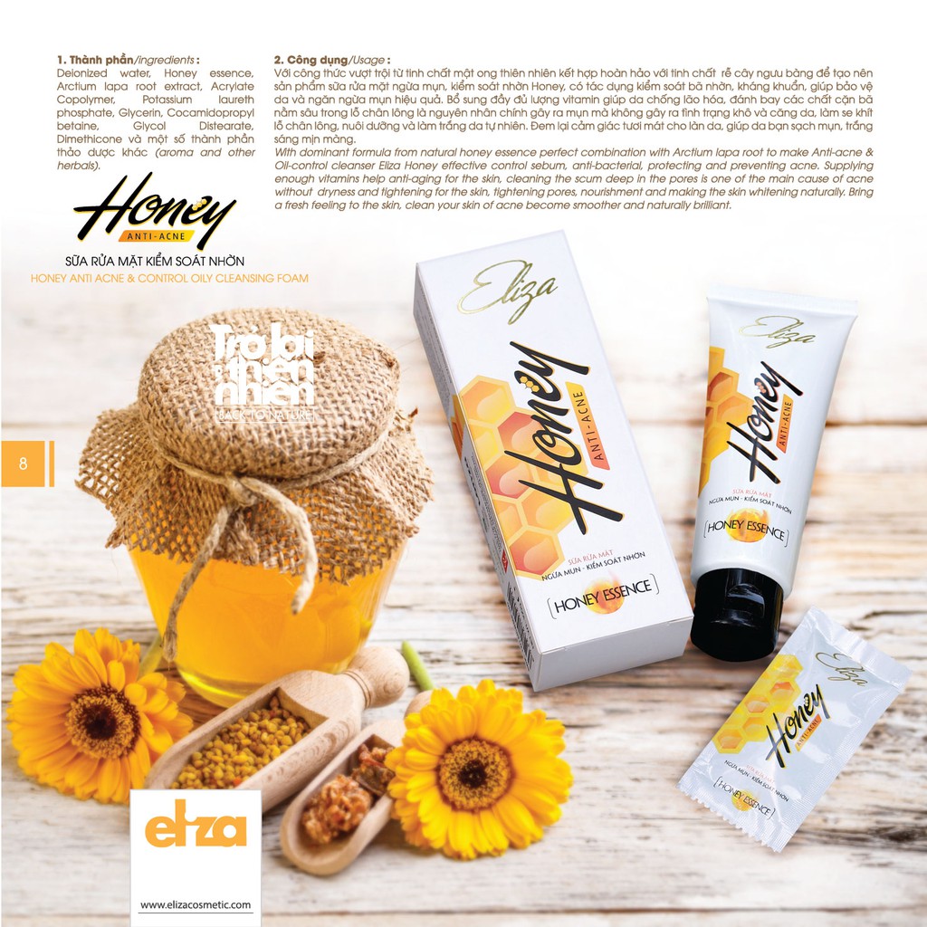 SỮA RỬA MẶT NGỪA MỤN HONEY 100G