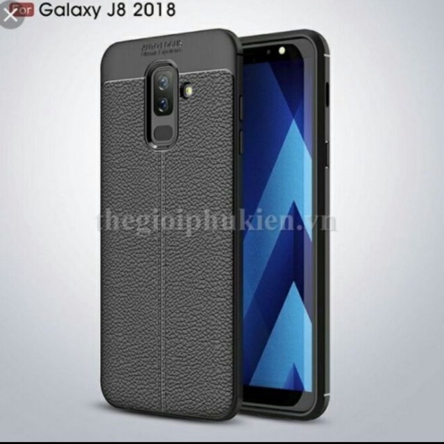 Ốp lưng da auto focus cho samsung J8 2018