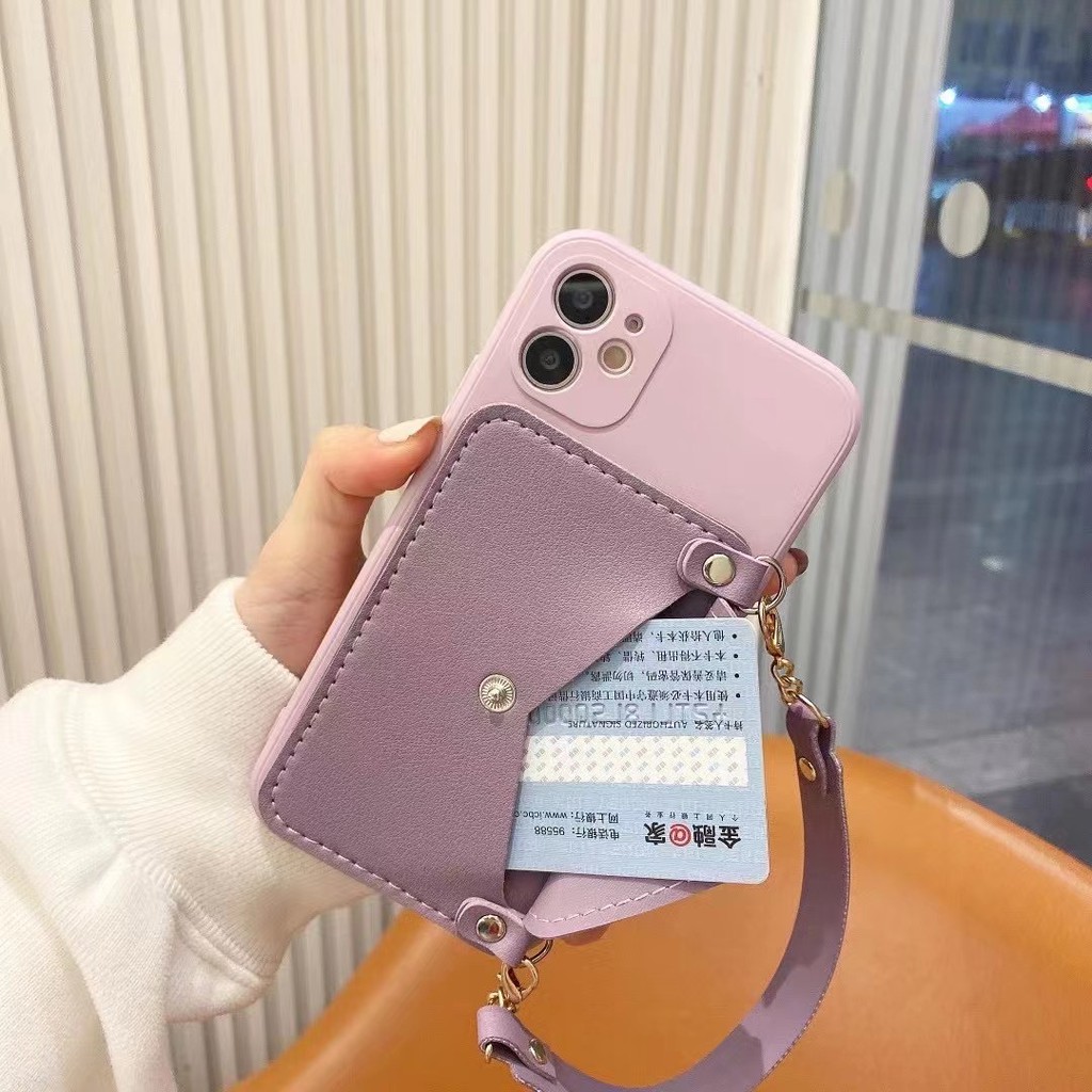 Ốp điện thoại mềm gắn ví đựng thẻ thích hợp cho iPhone X XS XR XS MAX 7Plus 8Plus 11 11 pro max 12 12 pro 12 pro max