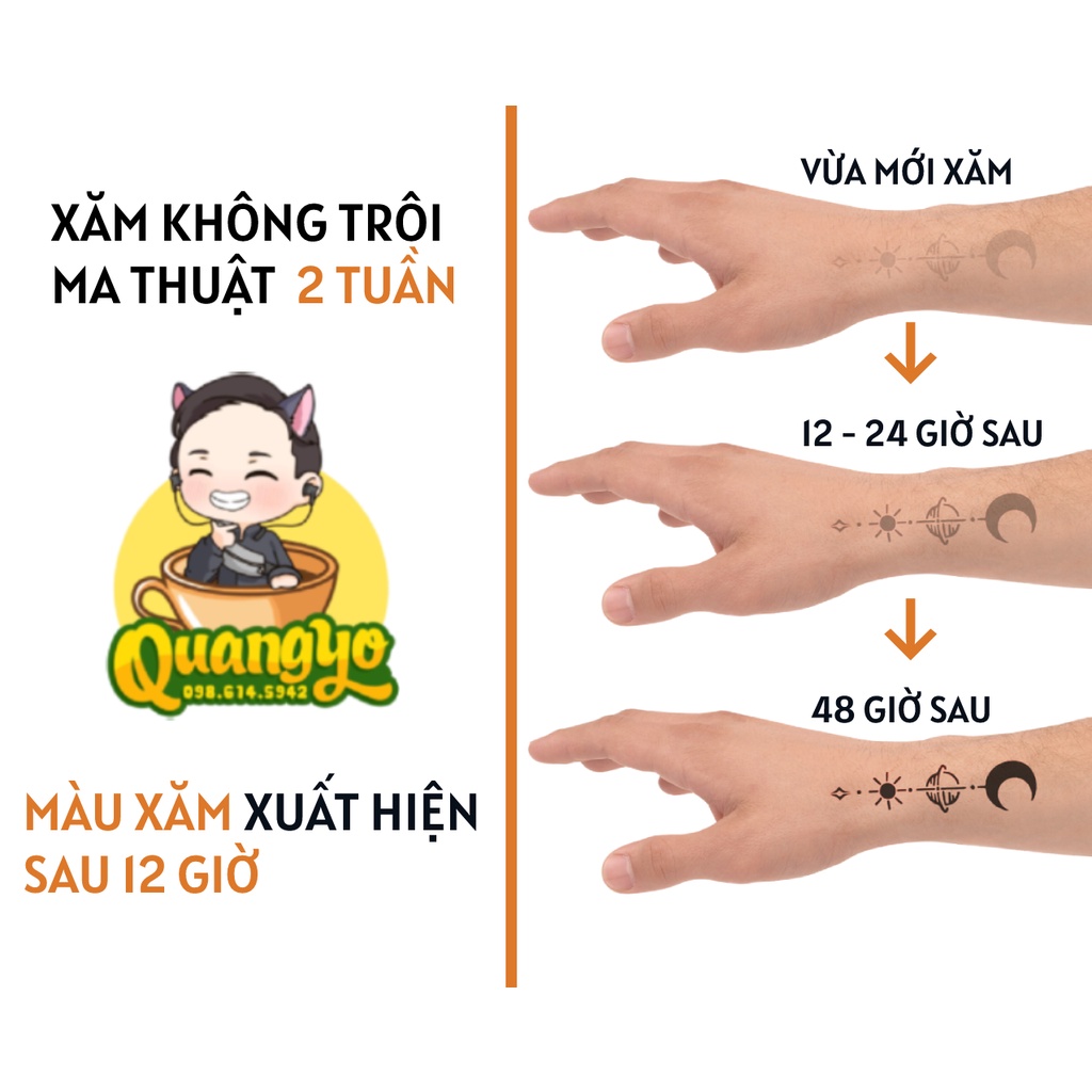 [TIKTOK TATTOO] Hình xăm cánh tay, bắp tay, 100% chống nước 15 ngày như thật, Hình xăm ma thuật, Xăm giống Inkaholic