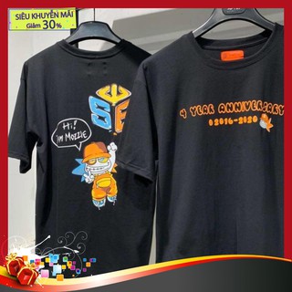 ÁO THUN FORM RỘNG UNISEX (NAM NỮ) SWE ANNIVERSARY - Chất thun cotton 100% co giãn 4 chiều