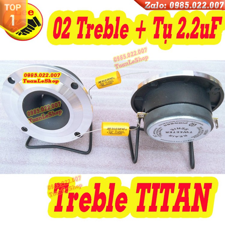 LOA TREBLE PIONEER TITAN 3 VÍT KÈM CHÂN RỜI VÀ TỤ 2,2MF - BỘ 2 LOA PIO 15