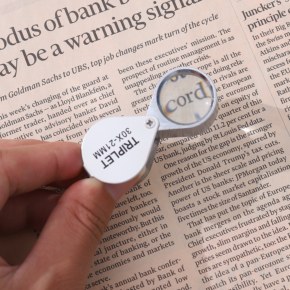 30x Kính Lúp Soi Đá Quý Bỏ Túi Dùng Làm Trang Sức Kích Thước 30x21mm