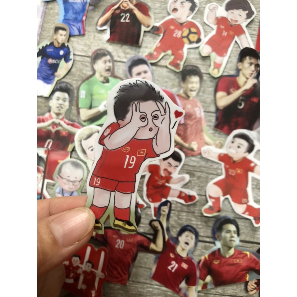 Sticker cầu thủ bóng đá Việt NAM set 29 ảnh / ảnh dán cầu thủ bóng đá Việt NAM