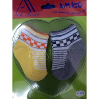 Hop 2 doi Vớ sơ sinh cao cấp <Amigo>