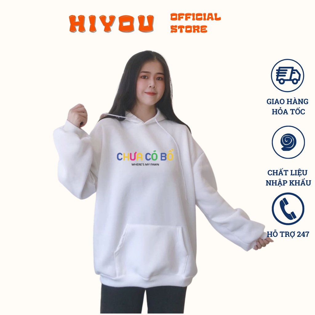 Áo Nỉ Hoodie Unisex in Đã Có Bồ, Áo đôi nam nữ chất liệu nỉ bông dày dặn phong cách Hàn Quốc hot 2022