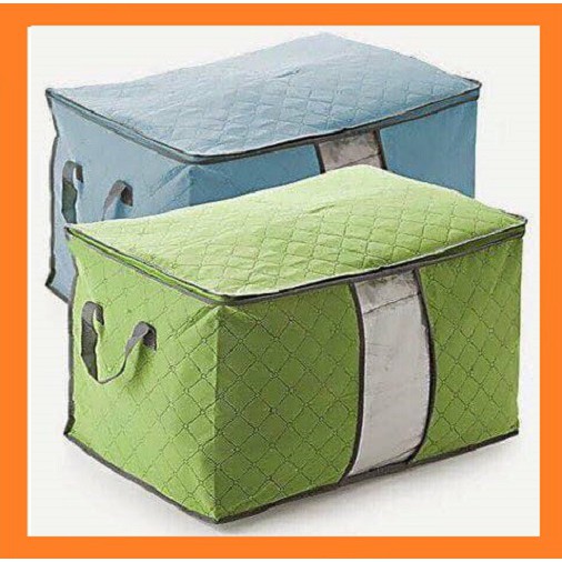 Túi chăn màn có quai xách 60cm - giỏ vải đựng quần áo và mền mùng có dây kéo