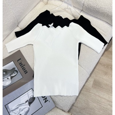 SUXI Áo Kiểu Trễ Vai Tay Ngắn Thời Trang Mùa Hè Phong Cách Pháp Cho Nữ