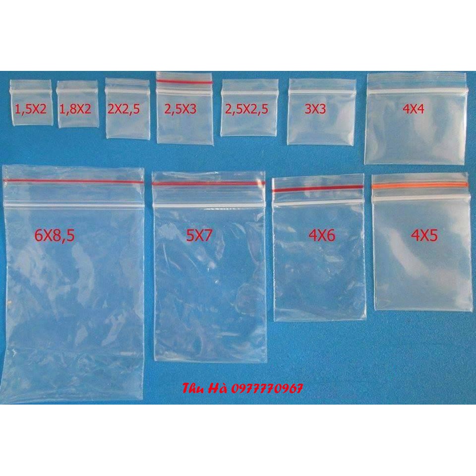 Túi zip nhỏ 100 túi 1 size
