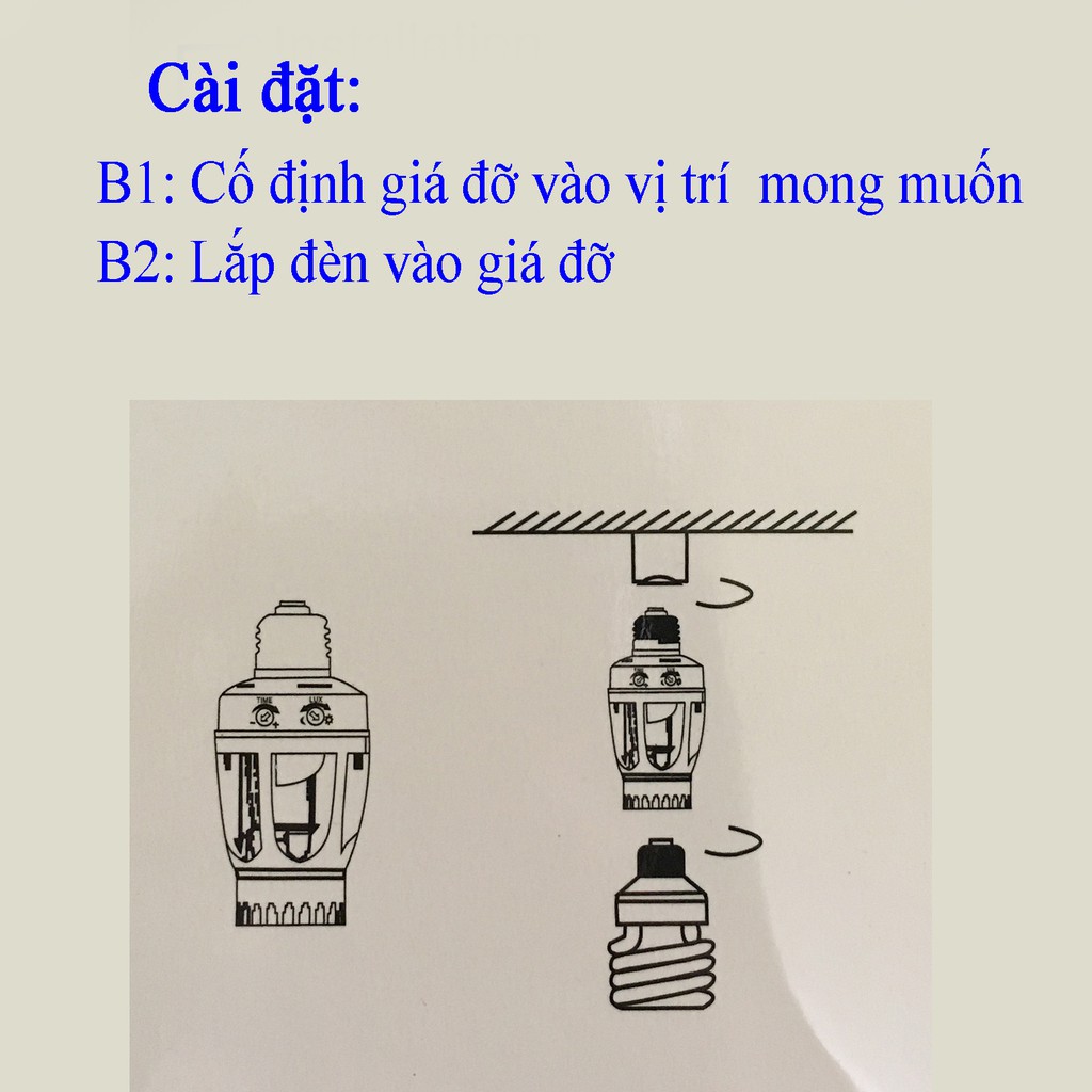 Đui đèn treo cảm ứng hồng ngoại E27 DD-04