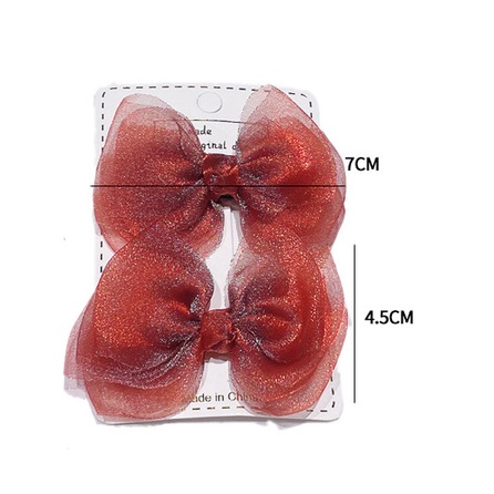 Set 2 kẹp tóc nơ cho bé đáng yêu thời trang, kẹp bé gái dễ thương, cute