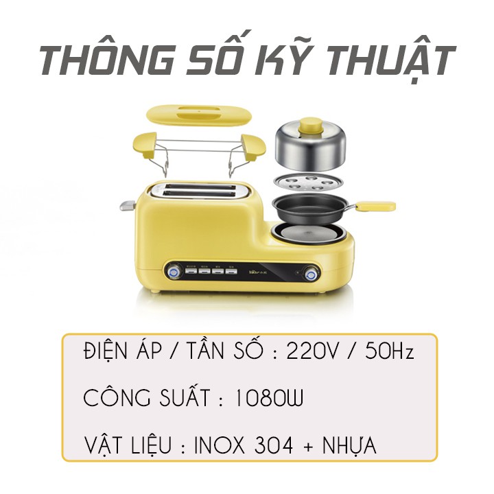 Lò Nướng Hấp Rán Nướng Bánh Mì 𝐅𝐑𝐄𝐄𝐒𝐇𝐈𝐏 Đa Năng Chính Hãng Bear Bảo Hành 12 Tháng Máy Nướng Bánh Mì Máy Làm Bữa Sáng 2