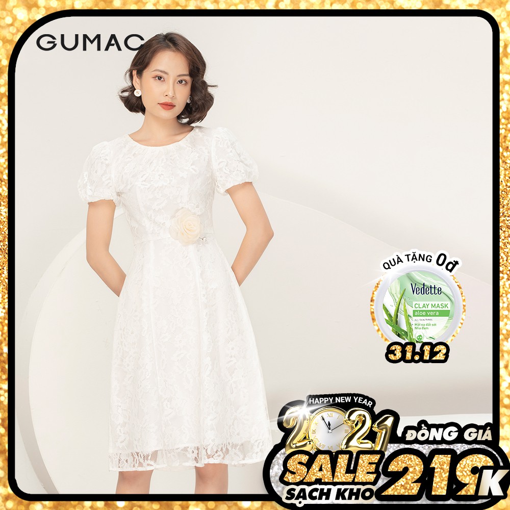 Đầm ren cổ xếp nếp DA915 GUMAC | BigBuy360 - bigbuy360.vn