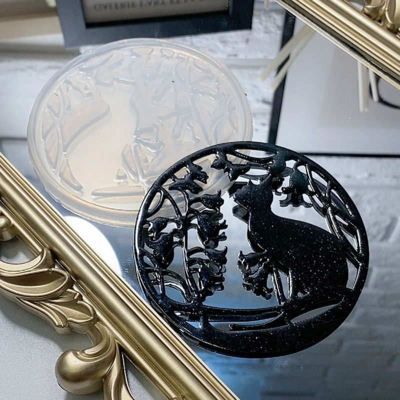 Khuôn Silicon Làm Móc Khóa Hình Hoa / Mèo / Tuần Lộc Giáng Sinh DIY