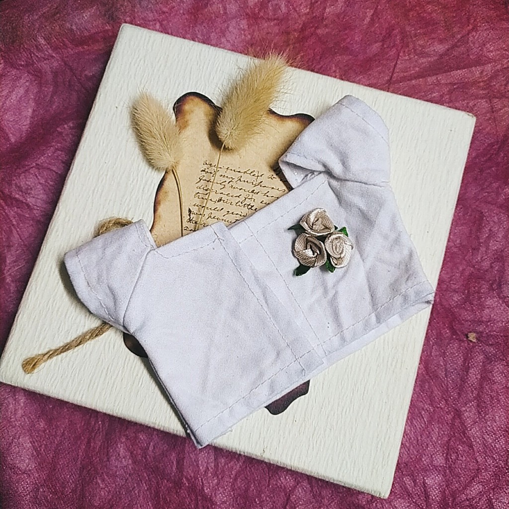 Áo Sơ Mi Đính Hoa Hồng Cho Doll 20cm