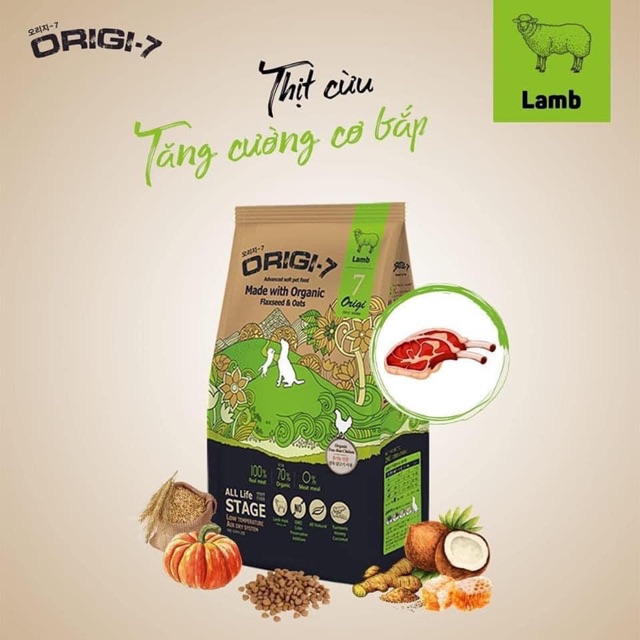 THỨC ĂN HẠT MỀM HỮU CƠ DÀNH CHO THÚ CƯNG ORIGI-7