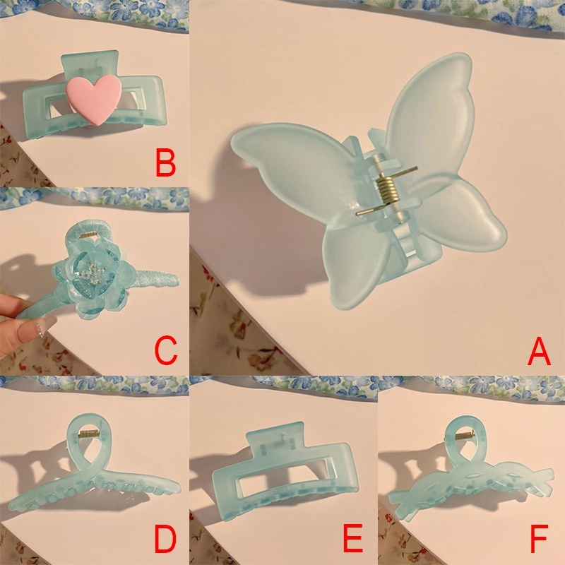 Kẹp Tóc Trong Suốt Hình Hoa Trà Chống Trượt Cho Nữ