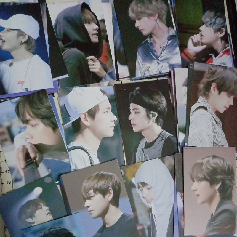 Lomo card 54 ảnh thành viên BTS V Kim Taehyung bộ ảnh tổng hợp góc nghiêng