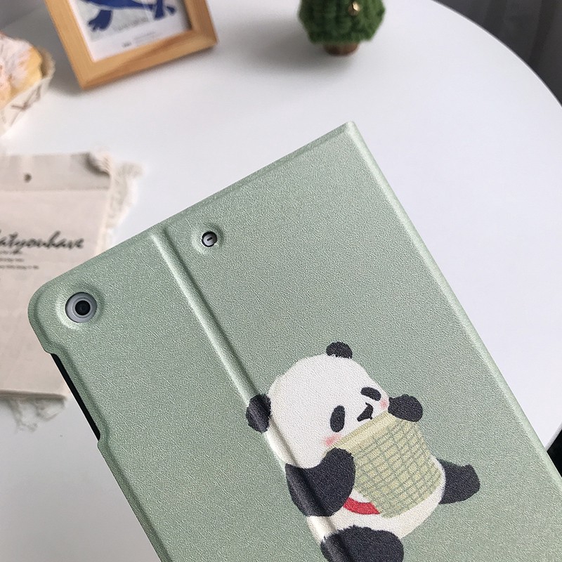 Bao nắp gập in hình gấu trúc nhiều mẫu mã cho máy tính bảng iPad 9.7 2017 2018 A1893 iPad 2/3/4/5/6 Air1/2/3 Mini12345
