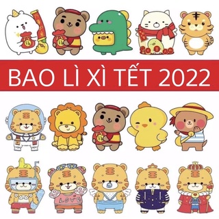 BAO LÌ XÌ TẾT HOẠT HÌNH CHIBI DỄ THƯƠNG CON CỌP PHONG BAO LÌ XÌ TẾT 3D CON HỔ NĂM NHÂM DẦN 2022 CAO CẤP Azzin Store