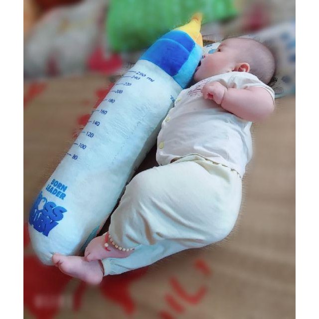 GỐI ÔM HÌNH BÌNH SỮA SIZE LỚN  VẢI NHUNG MỀM MỊN