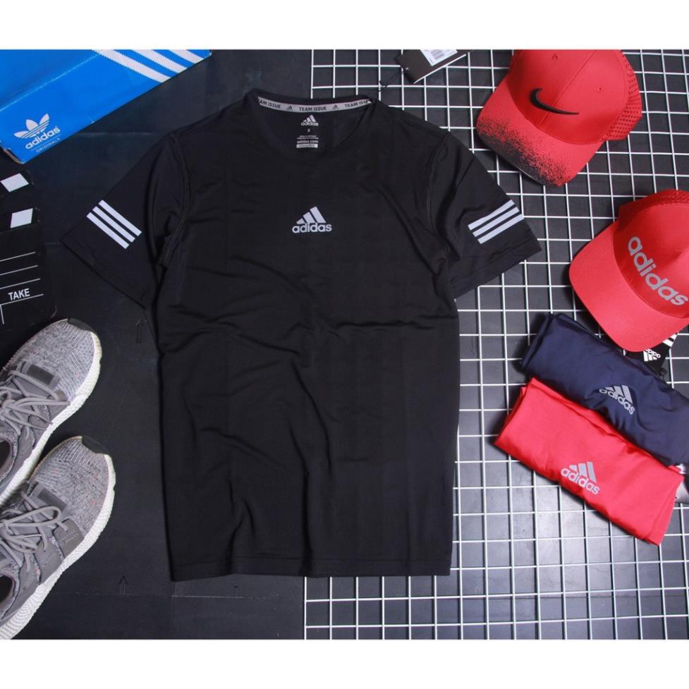 Áo Thun Tập Gym, Chơi Thể Thao Nam Thun Co Giãn - Adidas- Phúc Gym Store ❕