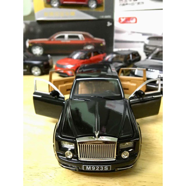 Xe mô hình tĩnh Rolls Royce Phantom tỉ lệ 1:24 XLG khung thép, sơn tĩnh điện màu Đỏ mận/ Đen