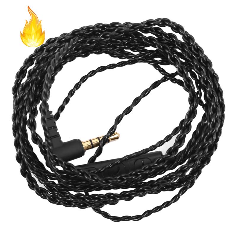Dây cáp âm thanh thay thế 3.5mm TRS 4 lõi đồng có mic điều chỉnh âm lượng