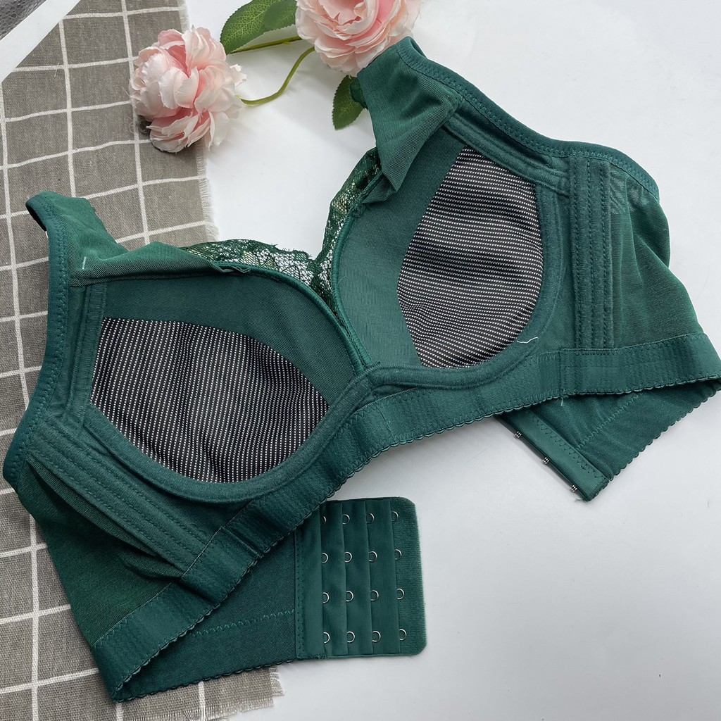 Áo lót nữ bản to 4 móc , đệm vừa không gọng , áo lót nữ cho người béo 008 không gian eva KGE