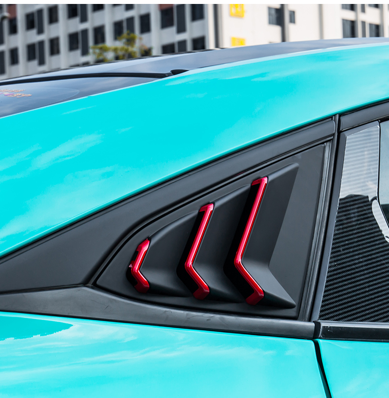 Ốp Viền Cửa Sổ Xe Hơi Hình Tam Giác Bằng Sợi Carbon Cao Cấp Cho HYS Honda Civic FC 2016-2020