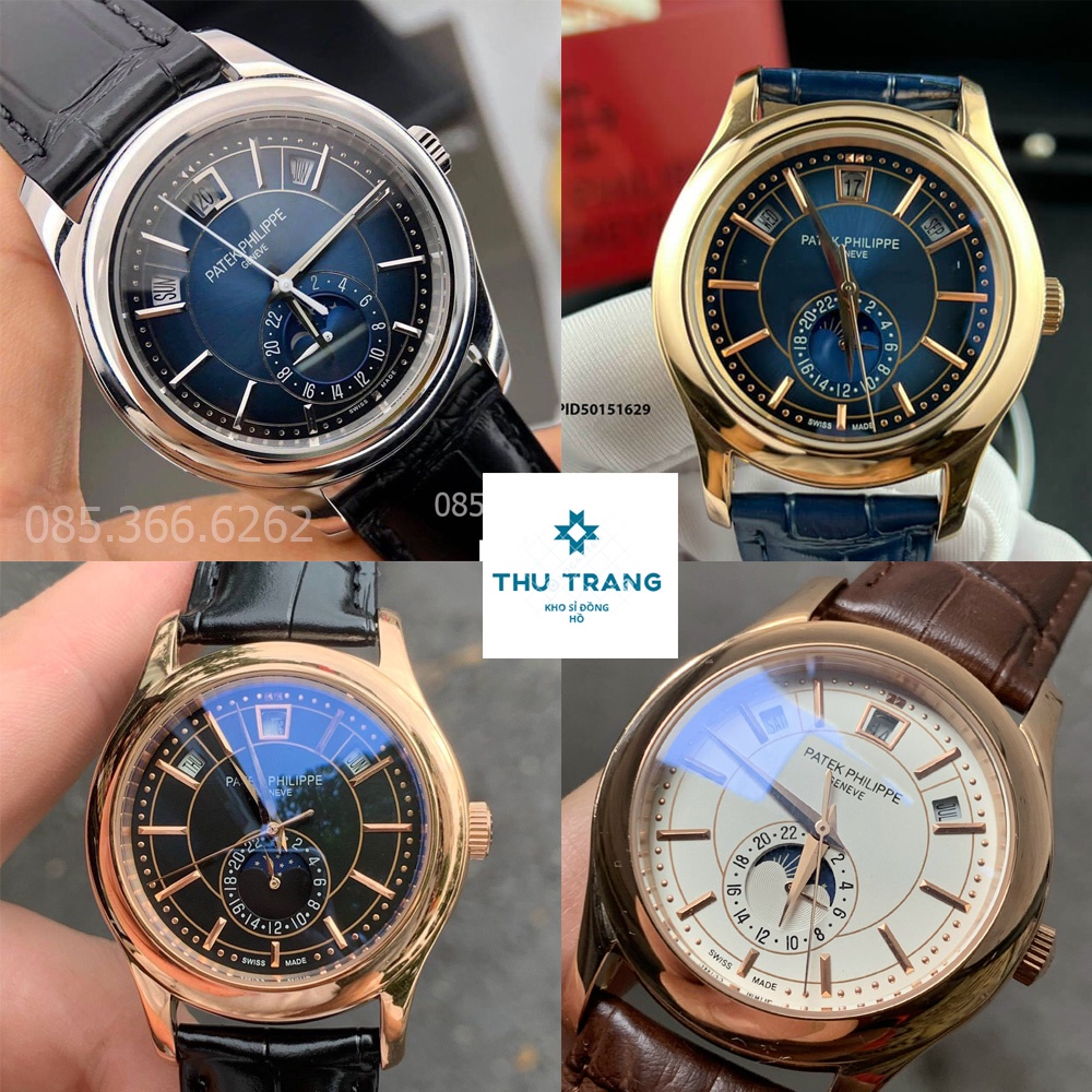 Đồng Hồ Nam PTP COMPLICATION Cơ Automatic Nhật, Mặt Saphire 40mm 3 MÀU nổi bật, Chống Nước 5ATM