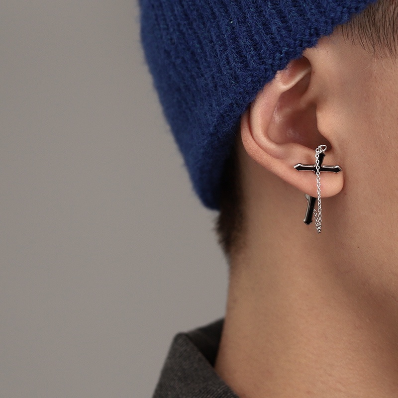 Hoa Tai Hình Thánh Giá Phong Cách hip hop Sành Điệu