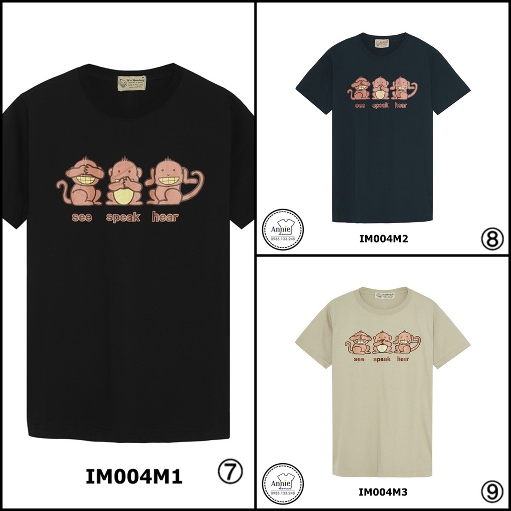 Áo thun hình phom suông IT'S MONKEY Thái Lan IM001 - IM005, Unisex nam nữ | Shopee Việt Nam