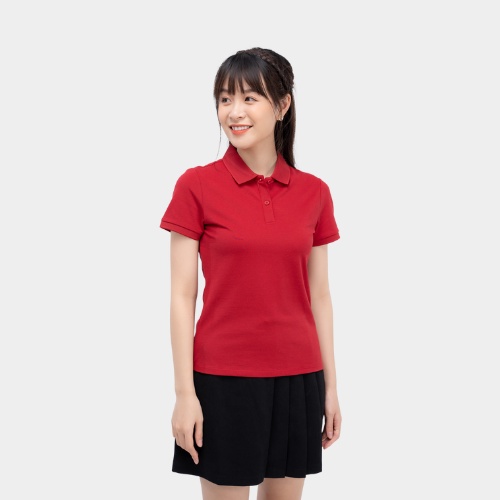 Áo Polo Nữ Yody vải mắt chim in logo APN5308