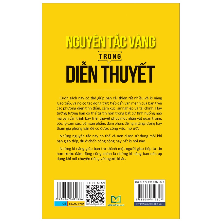 Sách: Nguyên Tắc Vàng Trong Diễn Thuyết: Cải Thiện Cuộc Sống - Phát Triển Kinh Doanh - Thay Đổi Thế Giới