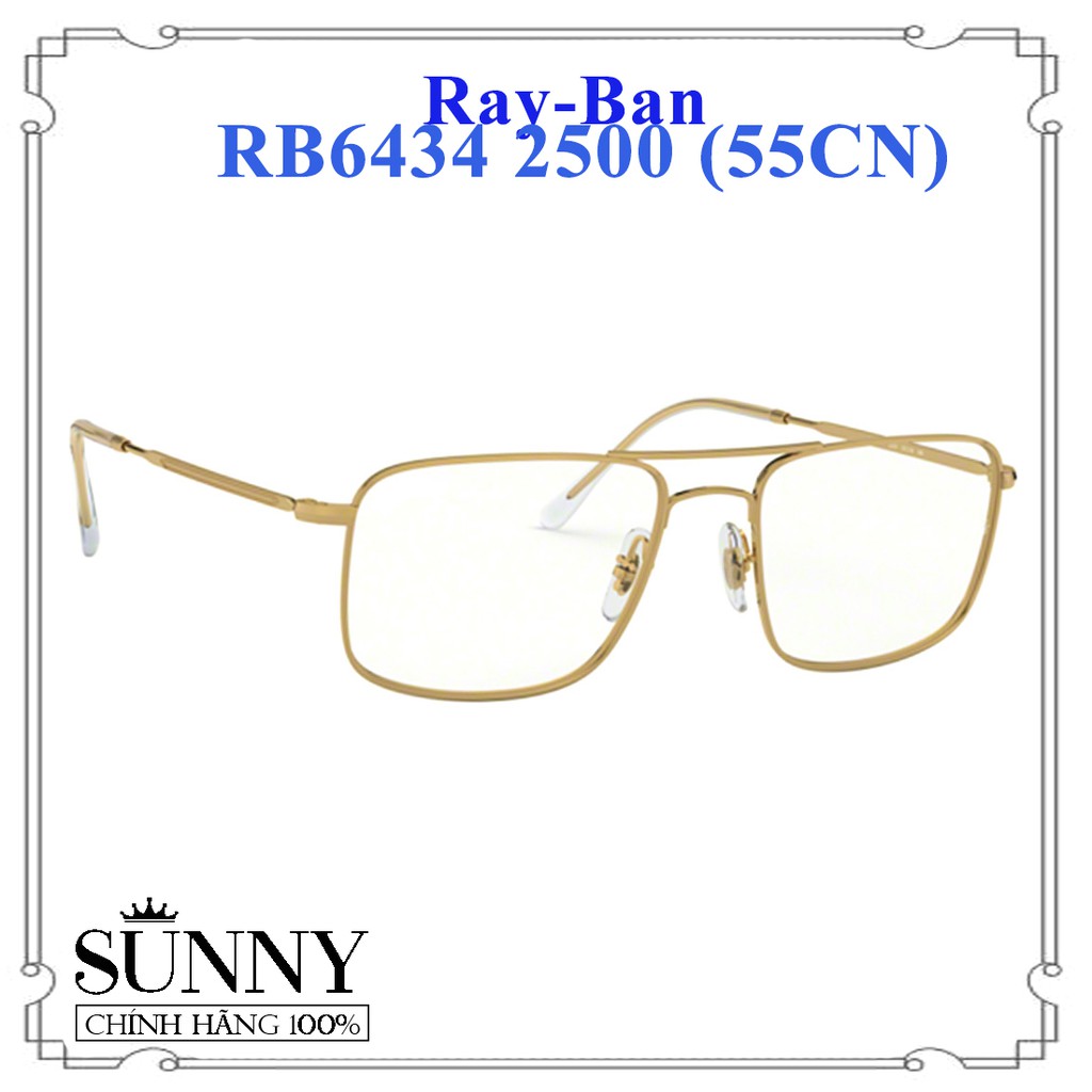 RB6434 2500 (55CN) - Gọng kính thời trang Rayban chính hãng, bảo hành toàn quốc, thiết kế dễ đeo bảo vệ mắt