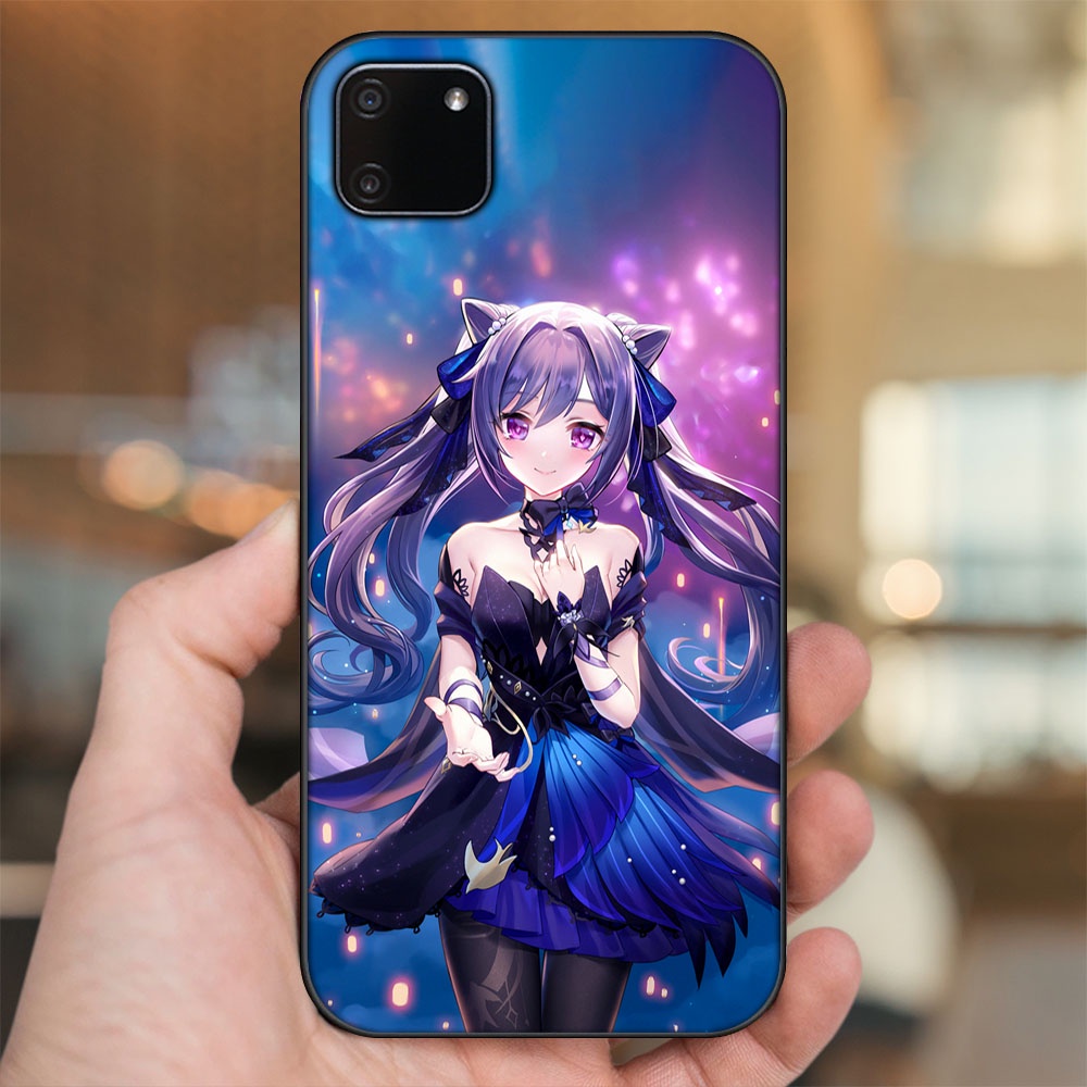 Ốp lưng Realme C11 2020 viền đen in hình Keqing Genshin Impact