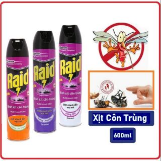 Raid xịt côn trùng 520ml mẫu mới