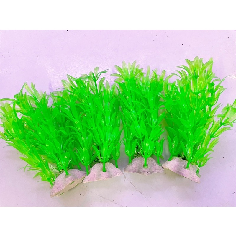 Cây nhựa size vừa dùng trang trí hồ cá , cây nhiều màu sắc