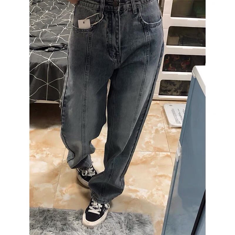 Quần bò jeans ống rộng màu khói đậm nhạt Ulzzang siêu chất ❤️