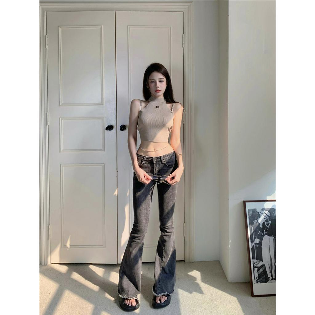 Áo Dệt Kim Hai Dây Dáng Ôm Thời Trang Quyến Rũ Cho Nữ