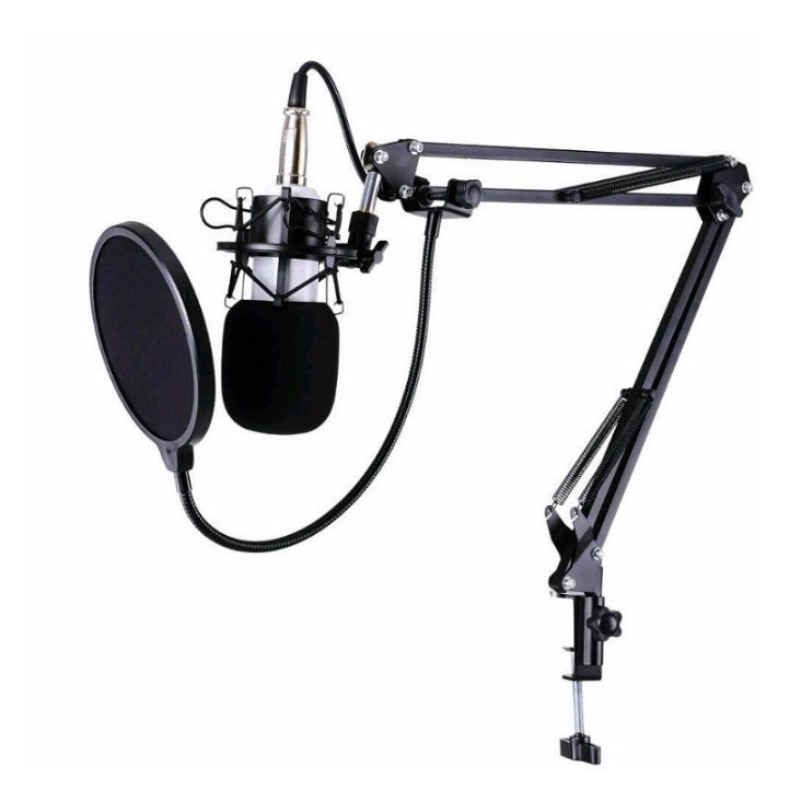 Combo Màng Lọc Âm và Chân Kẹp mic Thu Âm - Giá Đỡ Mic Livestream - Giá Treo Mic