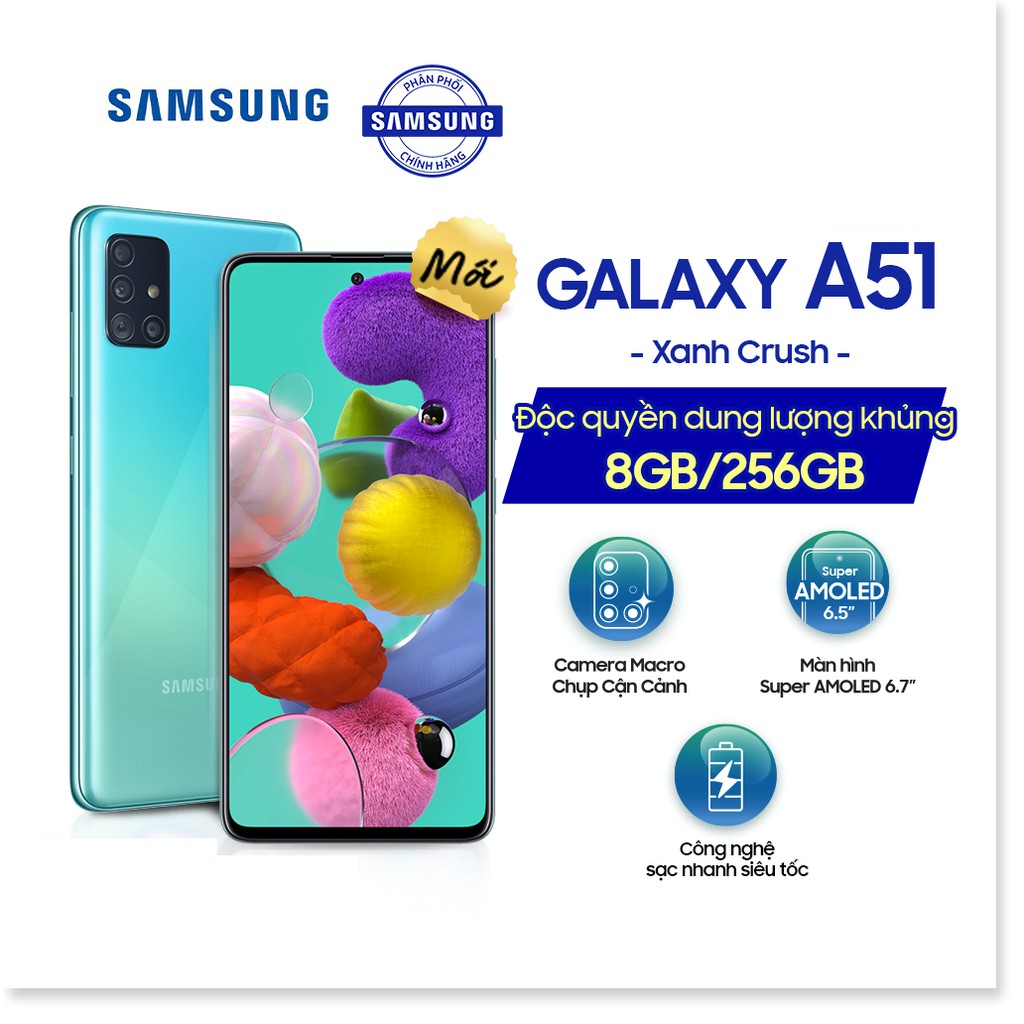 Điện thoại Samsung Galaxy A51 8GB/256GB - Hàng Chính Hãng - Bảo Hành 12 Tháng | BigBuy360 - bigbuy360.vn