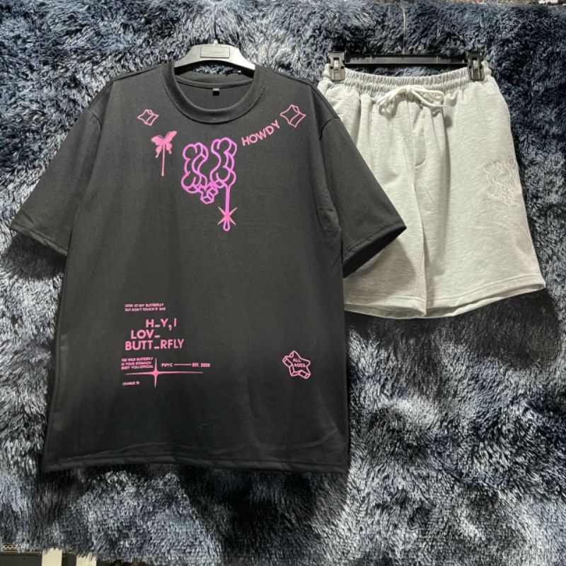 XPstore Quần short unisex HEYYOU logo thêu có tem (Ảnh thật)