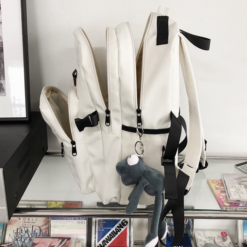 Ba Lô Đựng Laptop Chất Liệu Nylon Chống Thấm Nước Màu Tím Thời Trang Cho Nam Và Nữ