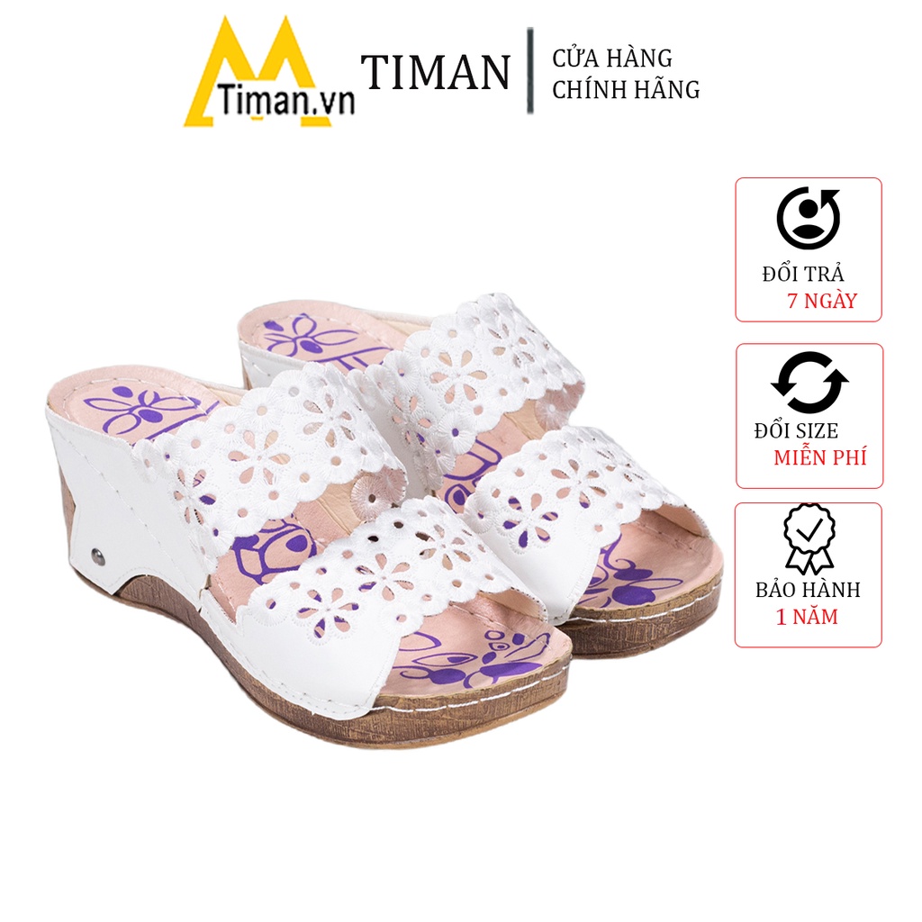 Dép nữ đế xuồng quai hậu bánh mì cao gót quai ngang lê xỏ ngón thời trang thiết kế sục đẹp bảo hành 1 năm BK39 TIMAN