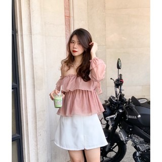 Áo trễ vai tầng
